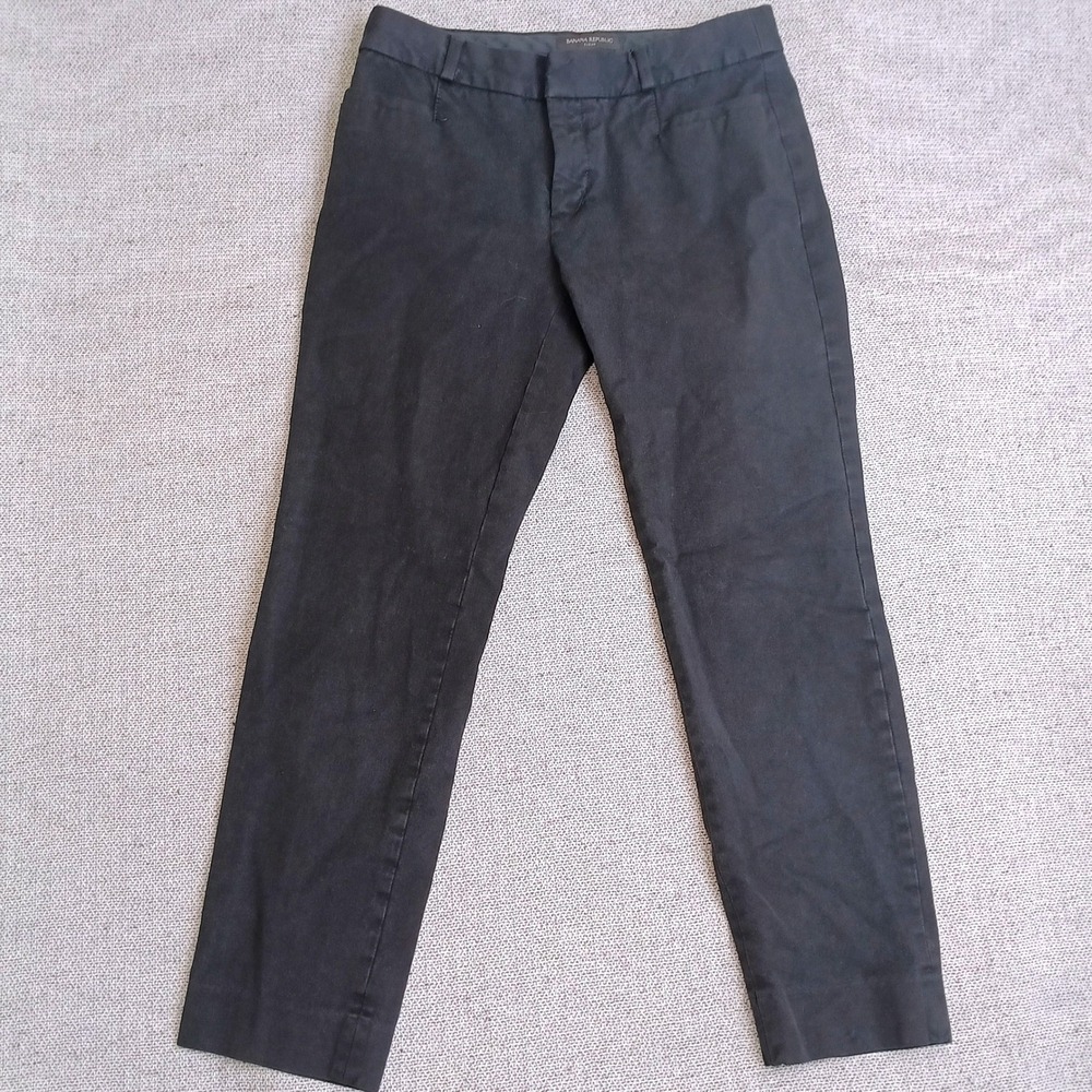 Banana Republic Sloan Pants Womens 4 Black Excellent Slim Fit Workwear Trousers